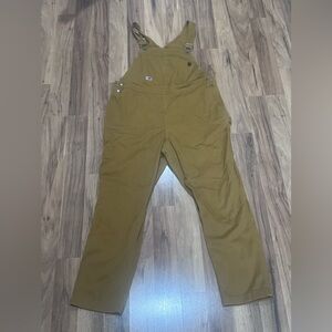 Duluth Trading Co 40 Grit Work Overalls in Mustard/Tan - w. Minor Flaw